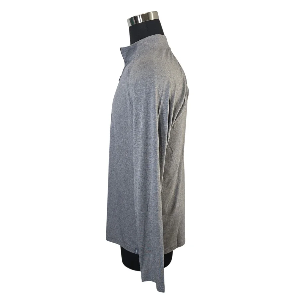Free Fly Pullover Mens XL Gray Bamboo Blend Performance 1/4 Zip Athletic Top